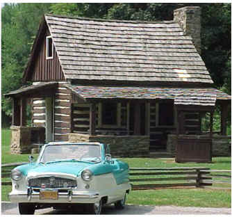 One of many beautiful cabins in the park. This one is the Hoosier Nest
