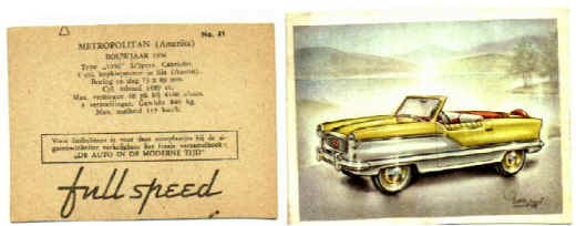 Full Speed cigarette card